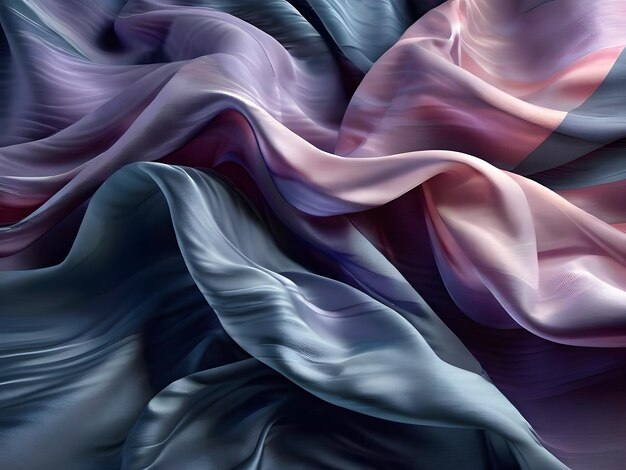 Dark 3d Silk Wave Texture