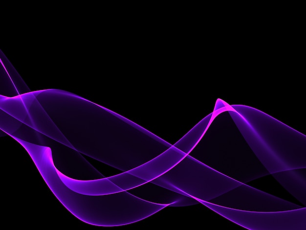 Dark abstract background with a glowing abstract waves