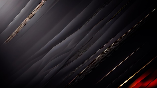 Dark Abstract Flow Texture Background With Golden Lines