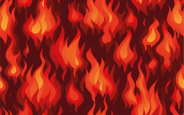 a dark background with a red and yellow fire flames