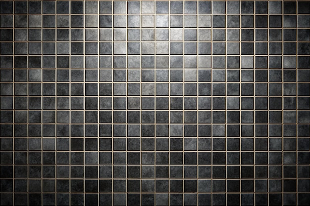 Dark black ceramic wall chequered and floor tiles mosaic background in bathroom Design pattern geometric with grid wallpaper texture decoration pool Simple seamless abstract