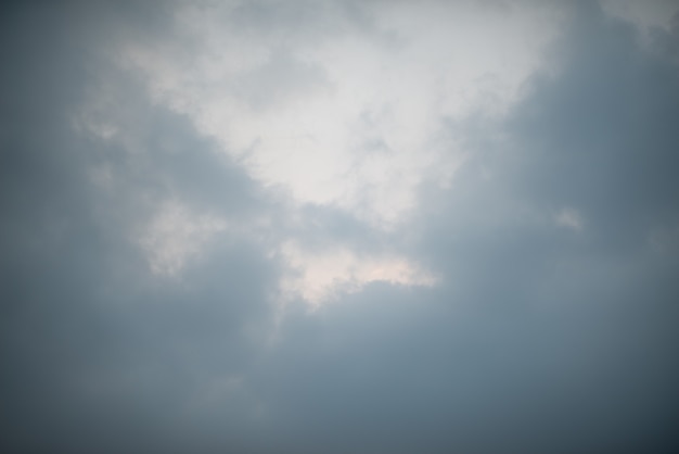 Dark black clouds in sky, Stormy rain clouds background.