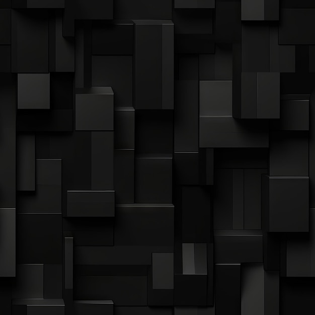 Dark black Geometric grid background Modern dark abstract texture seamless pattern