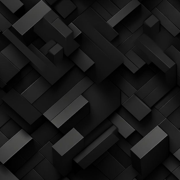 Dark black Geometric grid background Modern dark abstract texture seamless pattern