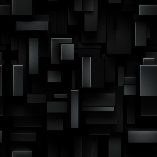 Dark black Geometric grid background Modern dark abstract texture seamless pattern