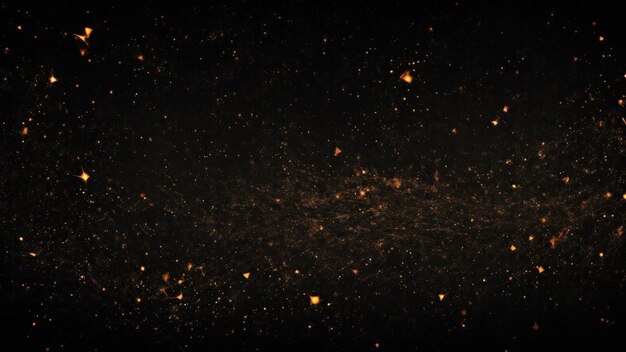 Photo dark black and glow particle abstract background