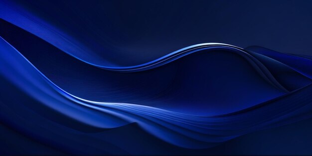 A dark blue background with a smooth curving wave suitable for design backgrounds web templates