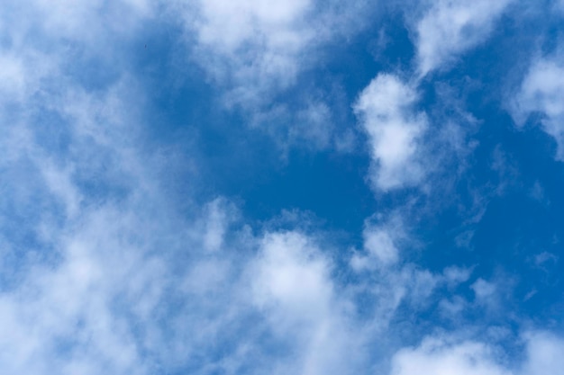 Dark blue evening sky with clouds Blue hour Heavenly natural background to overlay on your photos