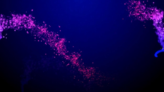 Dark Blue Glowing Particle Abstract Background