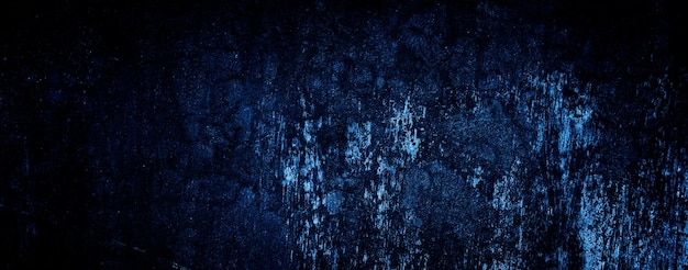 Photo dark blue grungy abstract cement concrete wall texture background