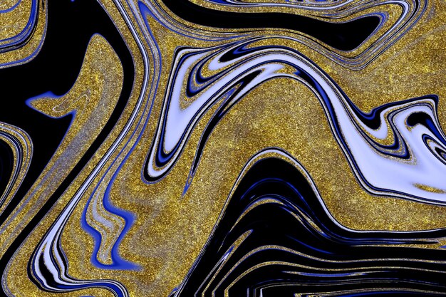 Dark blue marble background with gold lining