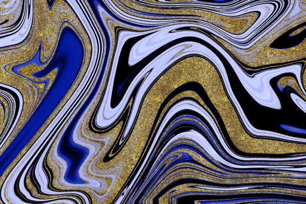 Dark blue marble background with gold lining