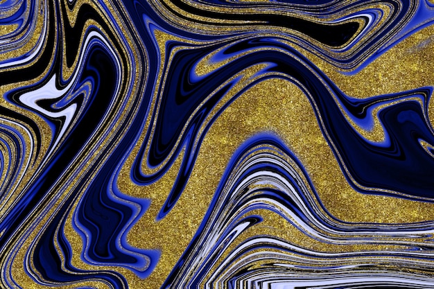 Dark blue marble background with gold lining