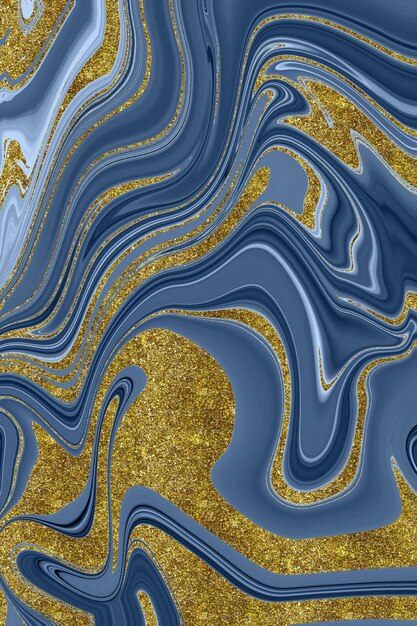 Dark blue marble background with gold lining