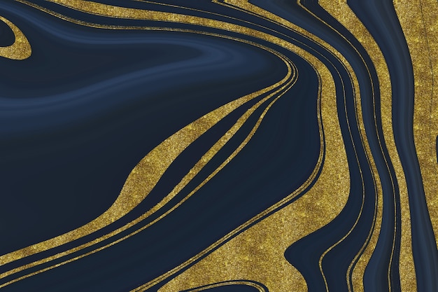 Dark blue marble background with gold lining