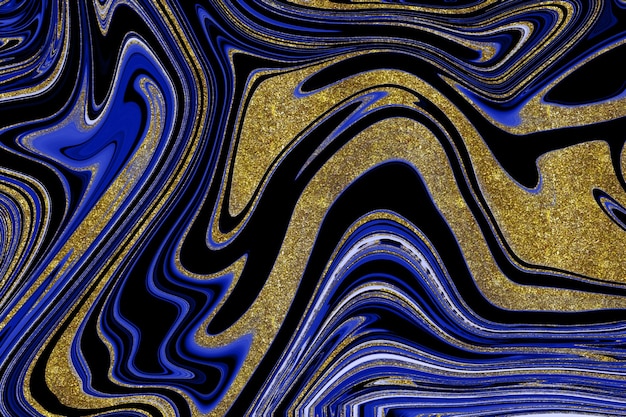 Dark blue marble background with gold lining