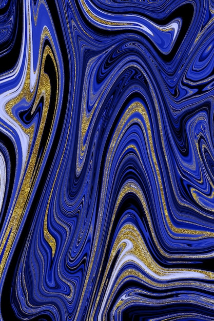 Dark blue marble background with gold lining