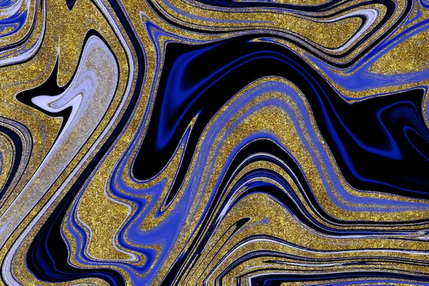 Dark blue marble background with gold lining