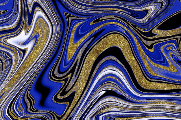 Dark blue marble background with gold lining