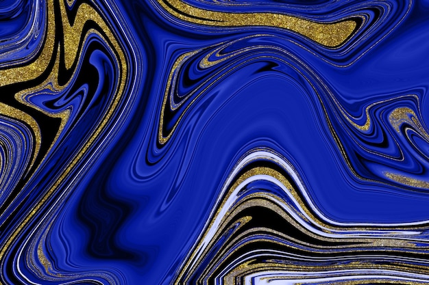 Dark blue marble background with gold lining