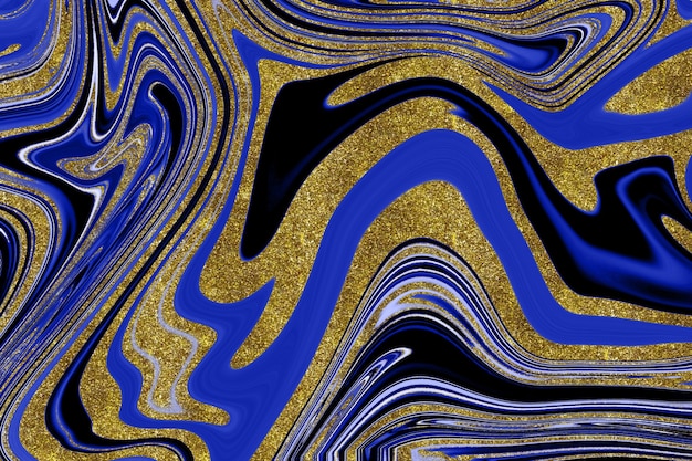 Dark blue marble background with gold lining