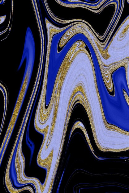 Dark blue marble background with gold lining