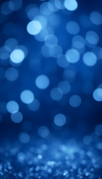 Dark blue navy bokeh glitter background Ideal as wallpaper banner Christmas theme brochure etc