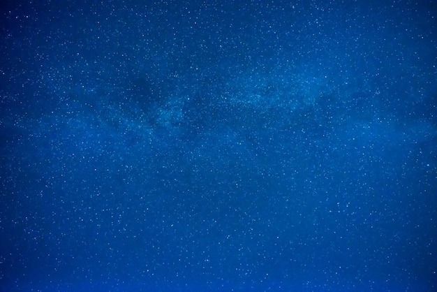 Dark blue night sky with many stars, galaxy background