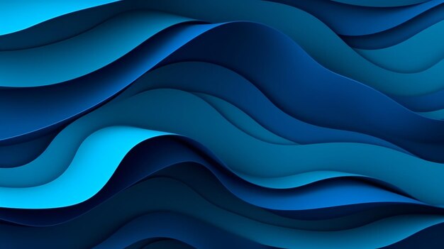 dark blue paper waves abstract banner design elegan