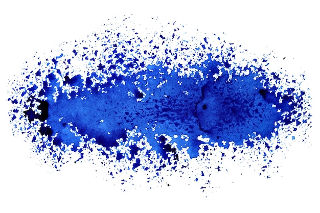 Dark blue sprayed stain. Street art style abstract background. Raster illustration