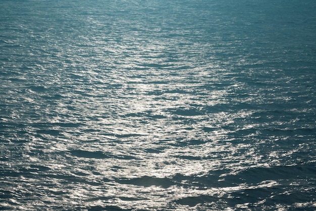 Dark blue surface of the sea