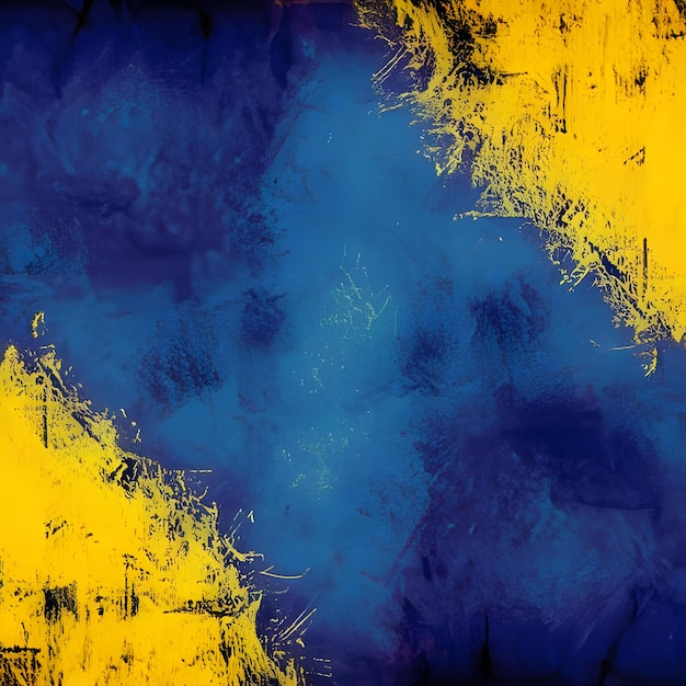 Dark Blue And Yellow Abstract Background With Grunge 1