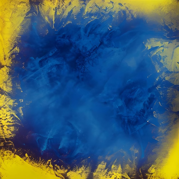 Dark Blue And Yellow Abstract Background With Grunge X 0