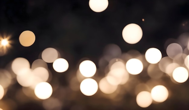 Photo dark blurred christmas lights background