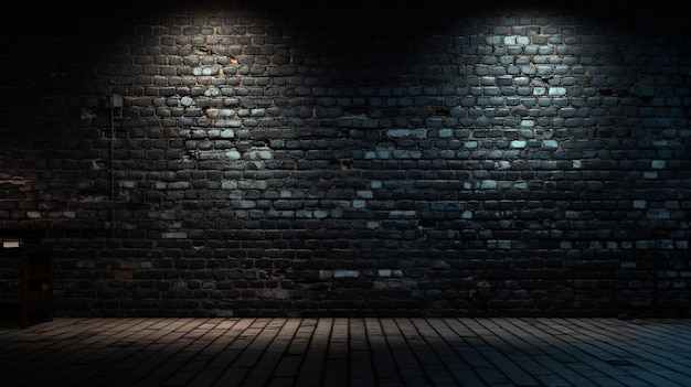 Dark brick wall Generative Ai