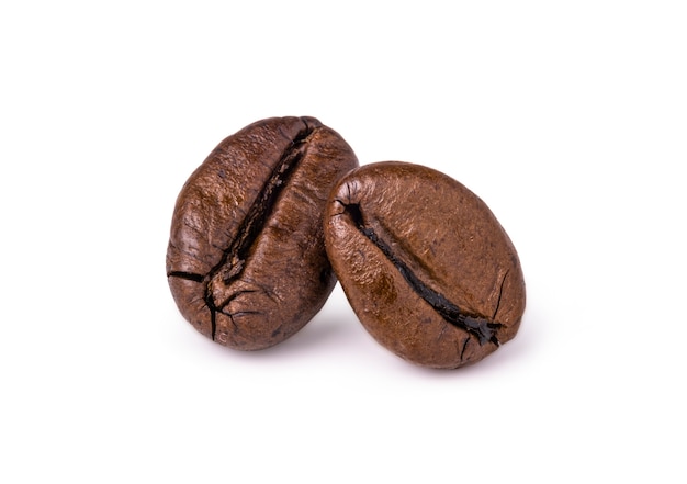 dark brown arabica coffee beans.