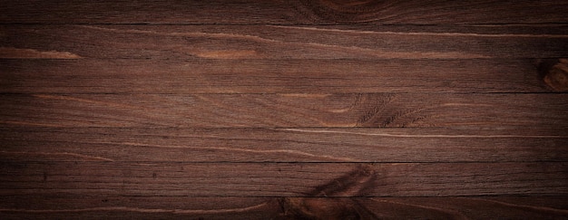 Dark brown scratched wooden cutting board Wood texture background