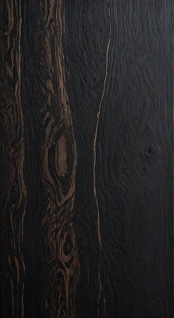 Photo a dark brown wood surface with a pattern of a circle and a circle on the right