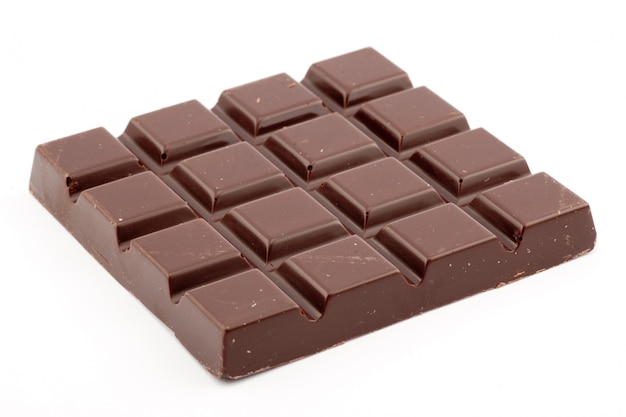 Dark chocolate isolated