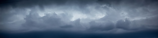 Dark clouds in sky during hurricane