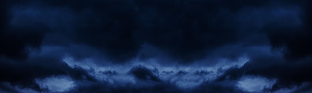 Dark cloudy sky before thunderstorm wide background Hurricane heaven Abstract gloomy wallpaper