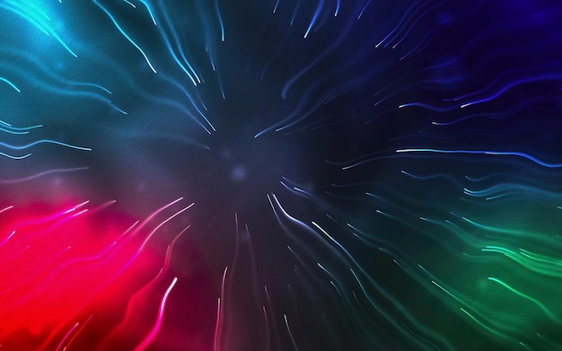 Dark colorful abstract of wavy meteor comet background