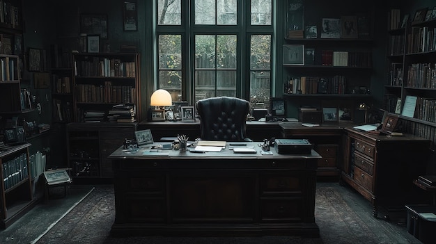 Dark and Cozy Study Room