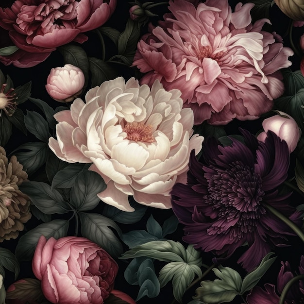 Dark Floral Aesthetic Vintage Textures for an Enchanting Background