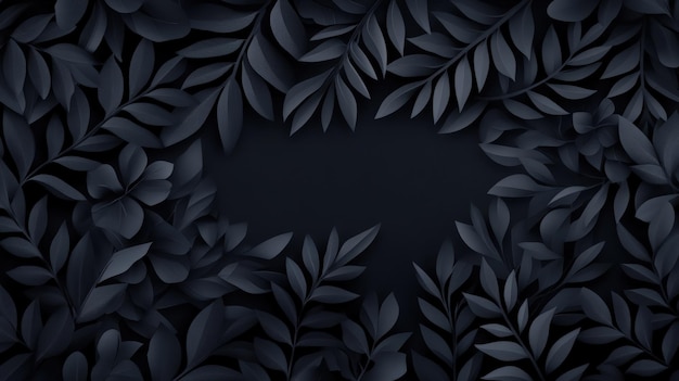 Photo dark foliage frame background