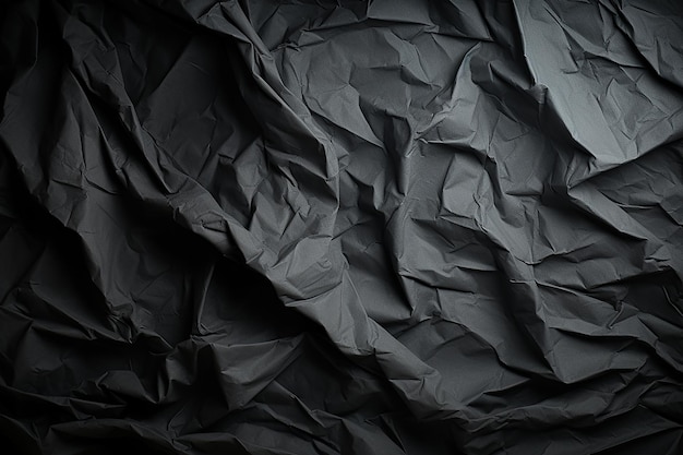 Dark Gray Crumpled Paper Background