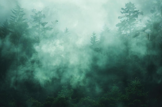 Photo dark green background blurry foggy high quality