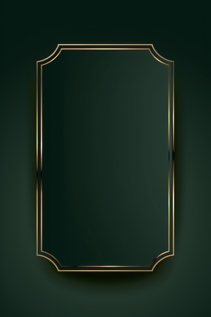 Photo dark green background with gold frame