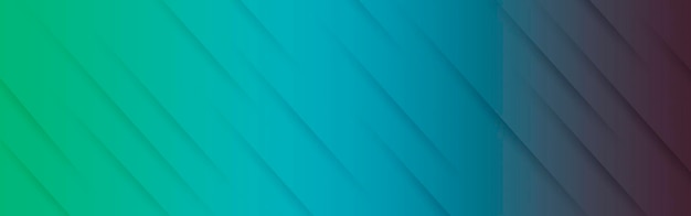 Dark green and blue banner gradient abstract wave background