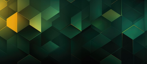 Dark green and yellow geometric design with gradient for brand book